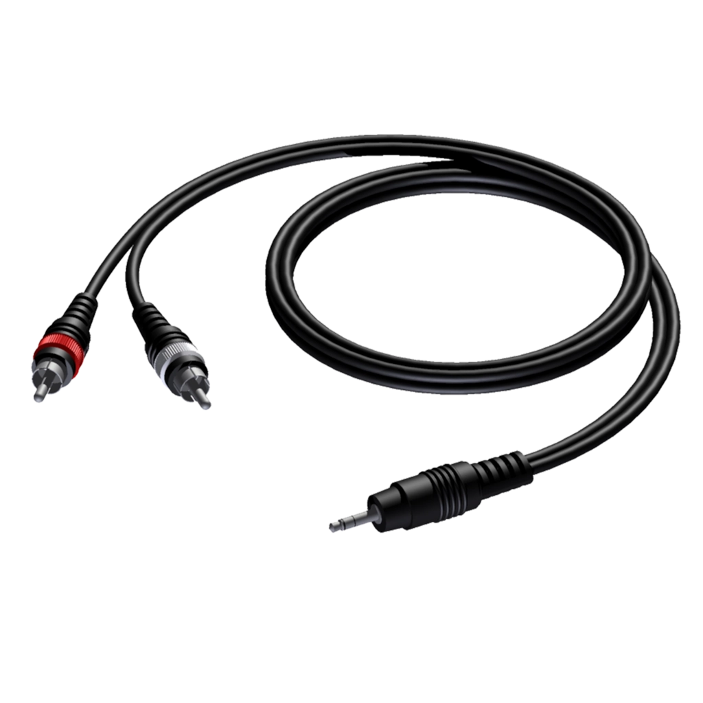PROCAB-rental - CAB711/15 - 3.5 mm Jack male stereo - 2 x RCA/Cinch male - 15 meter