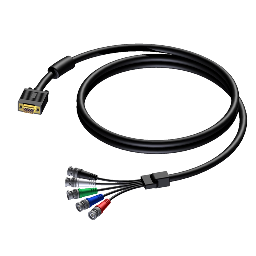 PROCAB-avit - CAV118/15-H - SVGA male - 5 x BNC male - 15 meter - hanger