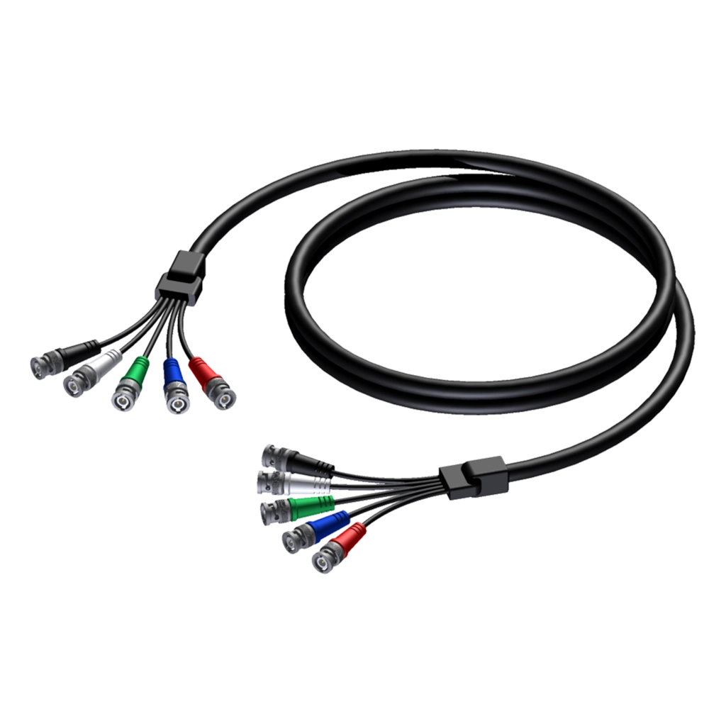 PROCAB-avit - CAV122/20-H - 5 x BNC male - 5 x BNC male - 20 meter - hanger