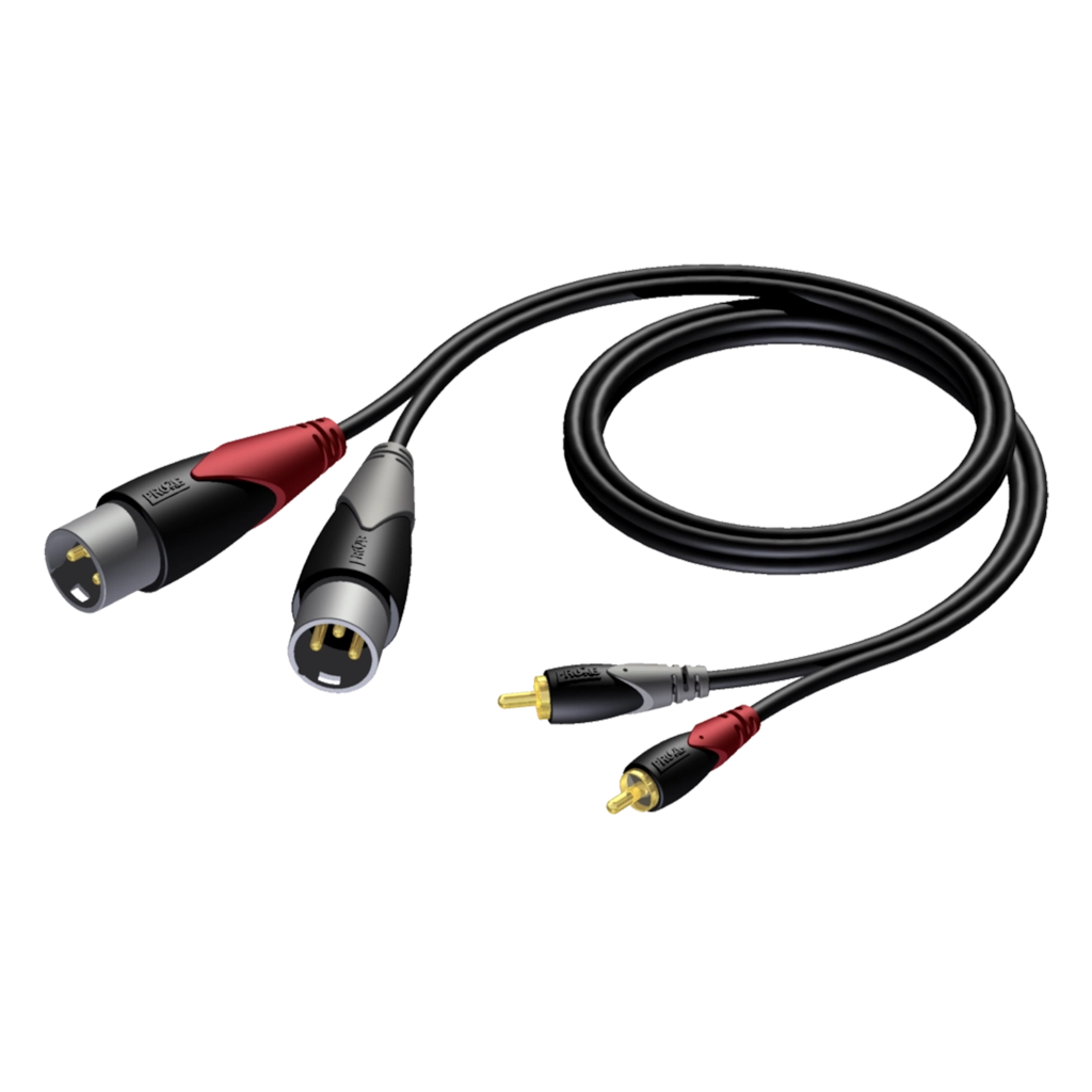 PROCAB-avit - CLA701/1.5 - 2 x XLR male - 2 x RCA/Cinch male - 1,5 meter