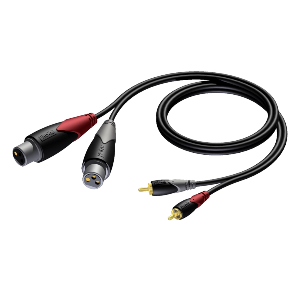 PROCAB-avit - CLA705/3 - 2 x XLR female - 2 x RCA/Cinch male - 3 meter