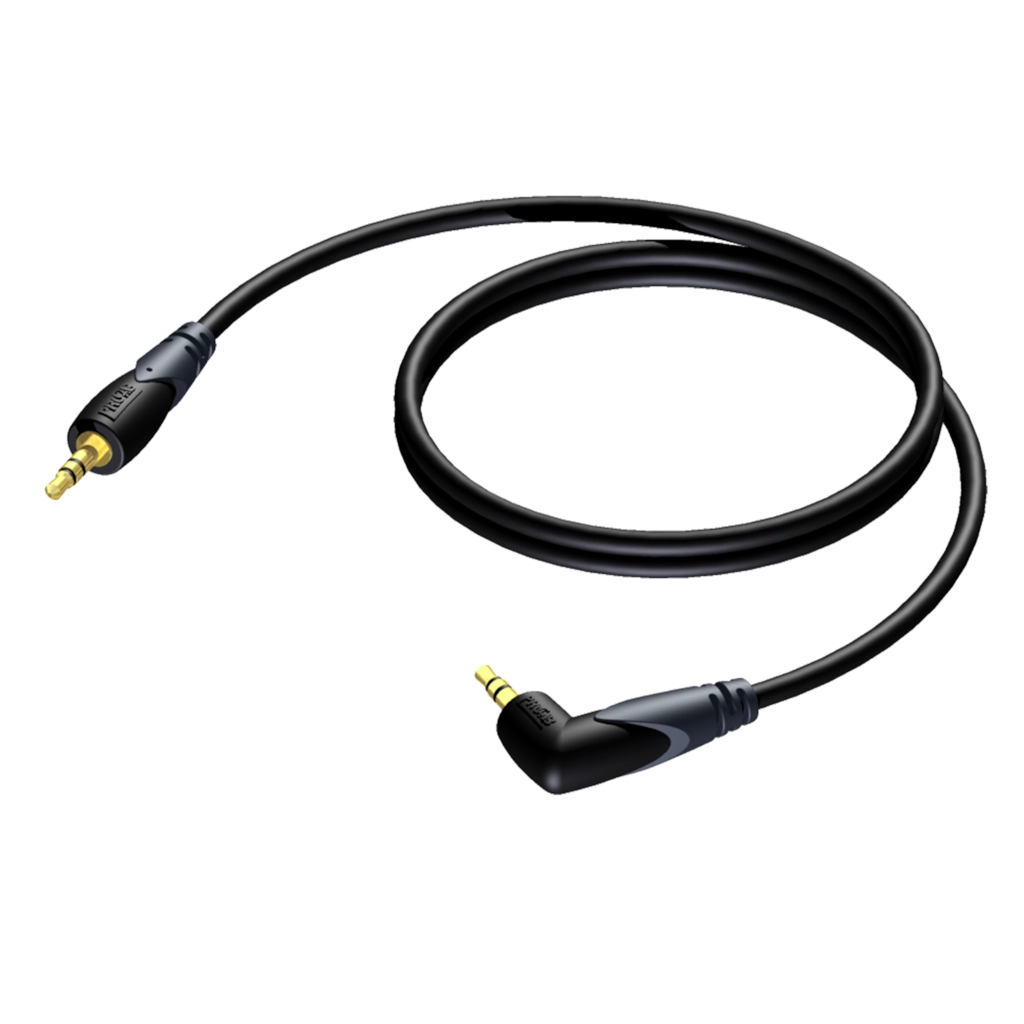 PROCAB-avit - CLA718/1.5 - 3.5 mm Jack male stereo - 3.5 mm Jack angled male stereo - 1.5 meter