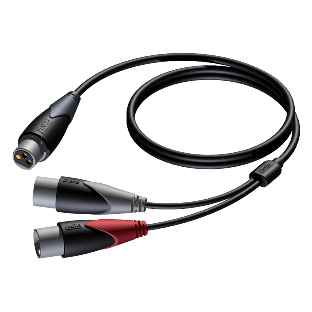 PROCAB-avit - CLA735/1.5 - XLR female - 2 x XLR male - 1,5 meter