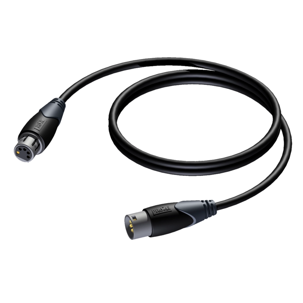 PROCAB-avit - CLD955/0.5 - DMX 2-pair cable -XLR male - XLR female - 0,5 meter