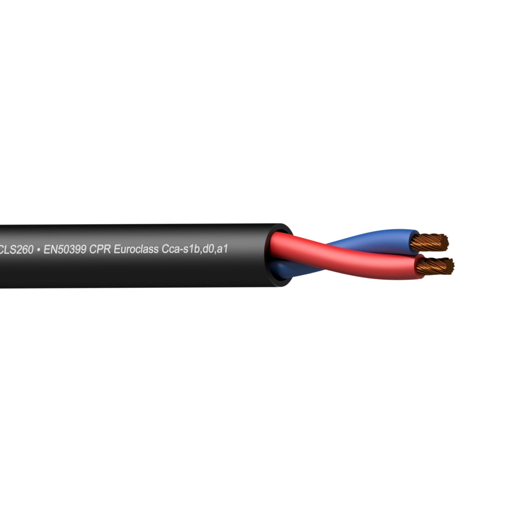PROCAB-avit - CLS260-CCA/1 - Loudspeaker cable - 2 x 6 mm² - 10 AWG -  EN50399 CPR Euroclass Cca-s1b,d0,a1 - 100 m wooden reel