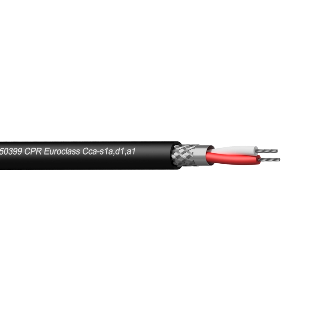 PROCAB-avit - CMX222-CCA/1 - DMX-AES cable – 2 x 0.34 mm² - 22 AWG - EN50399 CPR Euroclass Cca-s1a,d1,a1 - 100 m wooden reel