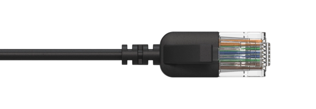 PROCAB-avit - CSD560B/1 - Slimline networking cable - CAT6A RJ45 - RJ45 U/UTP - Black version - 1 meter