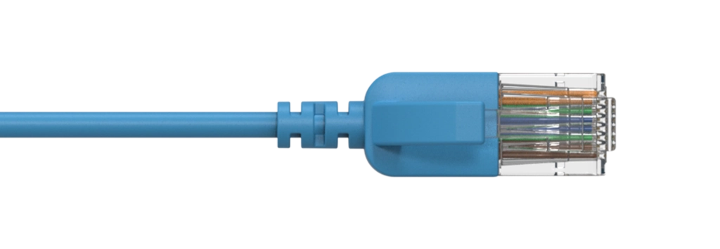 PROCAB-avit - CSD560BU/0.15 - Slimline networking cable - CAT6A RJ45 - RJ45 U/UTP - Blue version - 0.15 meter