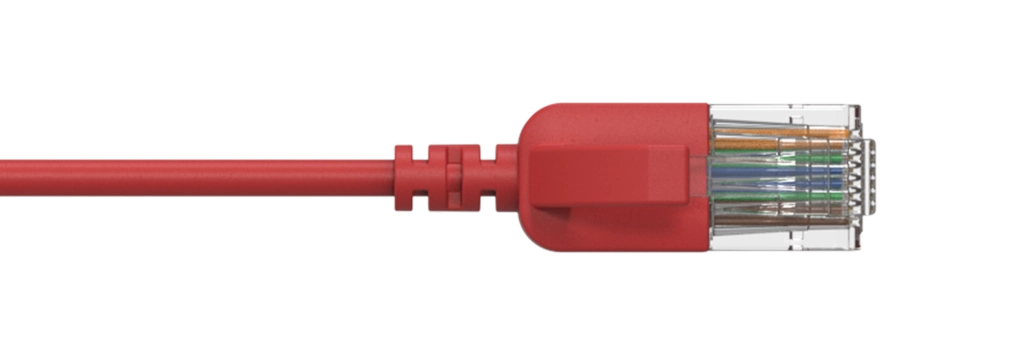 PROCAB-avit - CSD560R/0.5 - Slimline networking cable - CAT6A RJ45 - RJ45 U/UTP - Red version - 0.5 meter