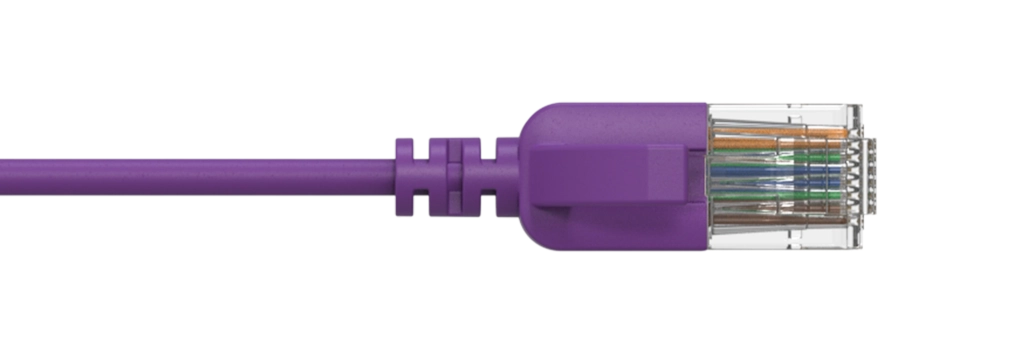 PROCAB-avit - CSD560V/0.5 - Slimline networking cable - CAT6A RJ45 - RJ45 U/UTP - Violet version - 0.5 meter