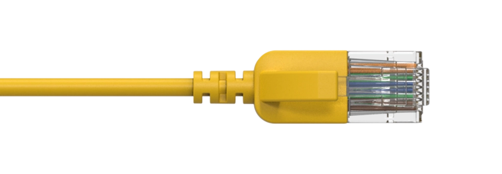 PROCAB-avit - CSD560Y/1 - Slimline networking cable - CAT6A RJ45 - RJ45 U/UTP - Yellow version - 1 meter