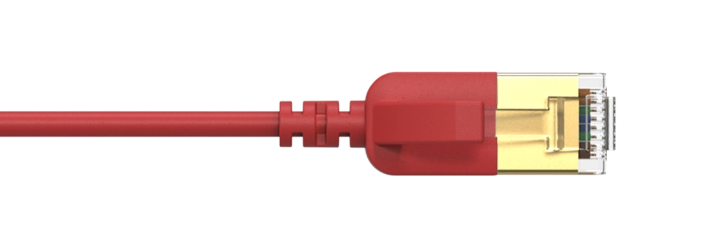 PROCAB-avit - CSD570R/0.3 - Slimline networking cable - CAT7 RJ45 - RJ45 U/FTP - Red version - 0.3 meter