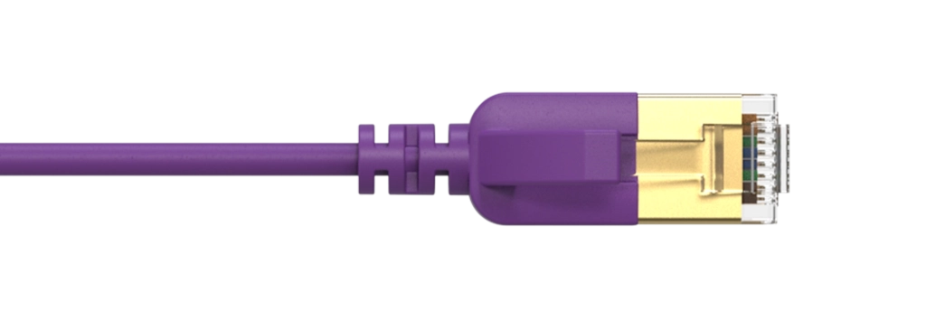 PROCAB-avit - CSD570V/0.3 - Slimline networking cable - CAT7 RJ45 - RJ45 U/FTP - Violet version - 0.3 meter