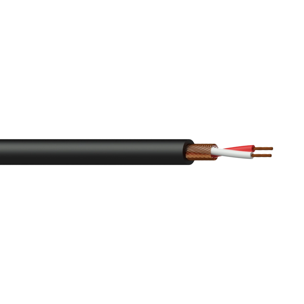 PROCAB-avit - MC105B/1 - Balanced microphone cable - flex 2 x 0.125 mm² -  26 AWG - 100 meter, black