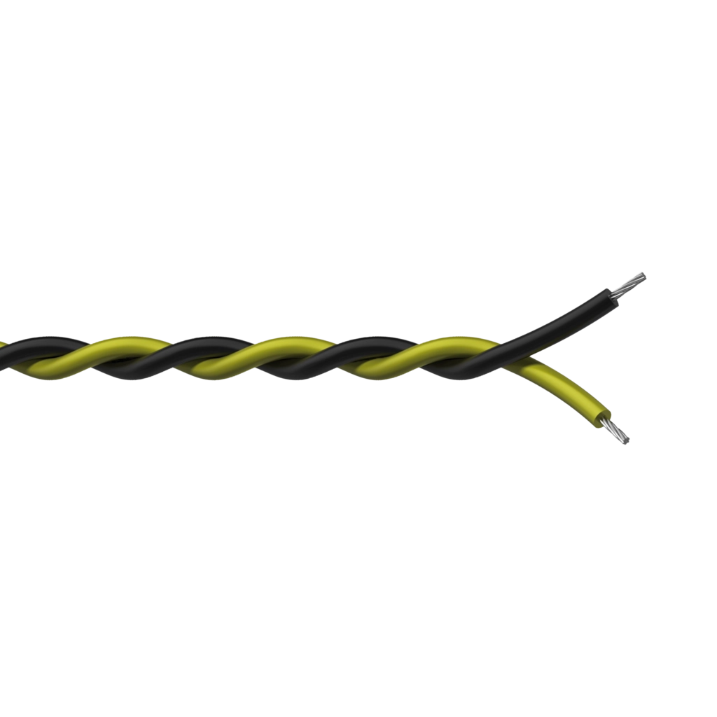 PROCAB-avit - PR4304/1 - Twisted assembling cable - 2 x 0.25 mm² - 23 AWG - 100 meter, black & yellow