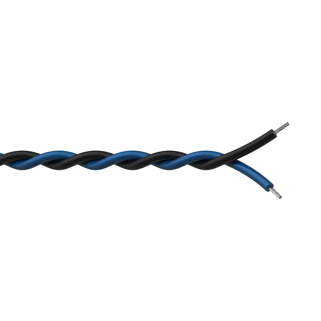 PROCAB-avit - PR4306/1 - Twisted assembling cable - 2 x 0.25 mm² - 23 AWG - 100 meter, black & blue