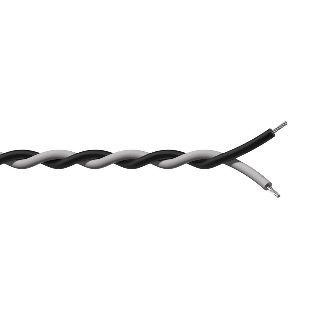 PROCAB-avit - PR4309/1 - Twisted assembling cable - 2 x 0.25 mm² - 23 AWG - 100 meter, black & white