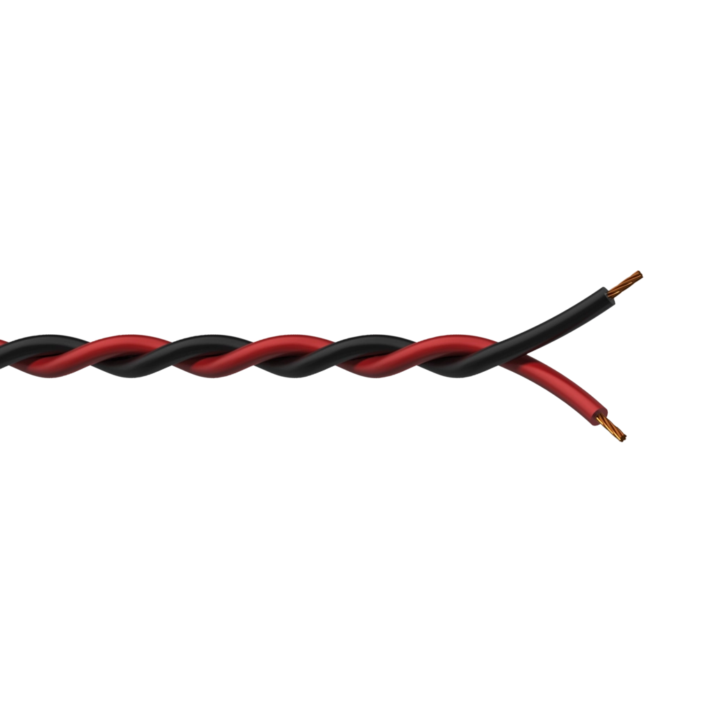 PROCAB-avit - PR4602/1 - Twisted assembling cable - 2 x 1 mm² - 17 AWG - 100 meter, black & red