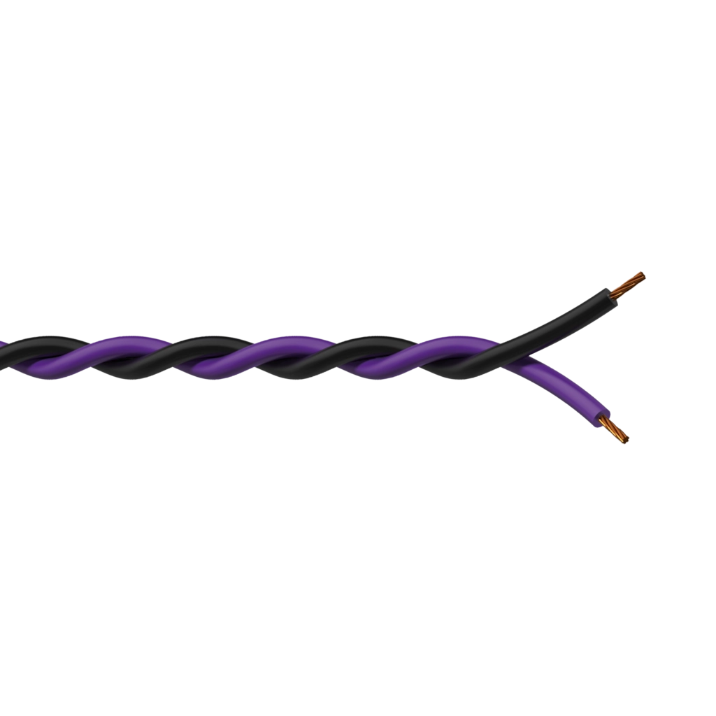 PROCAB-avit - PR4607/1 - Twisted assembling cable - 2 x 1 mm² - 17 AWG - 100 meter, black & purple