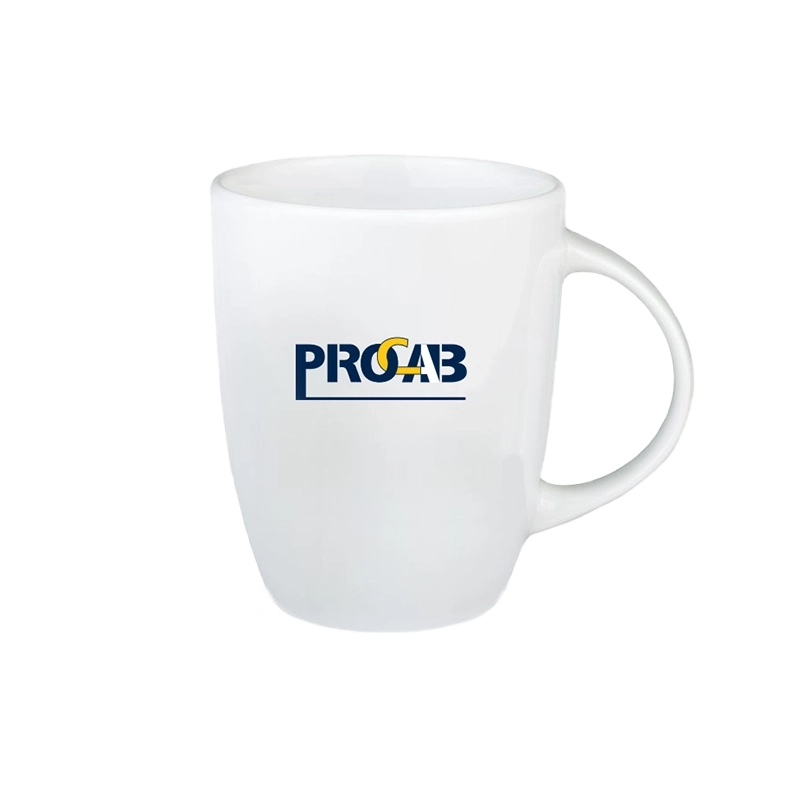 PROCAB-rental - PROMO6502 - White-colored mug with 1-tone PROCAB logo