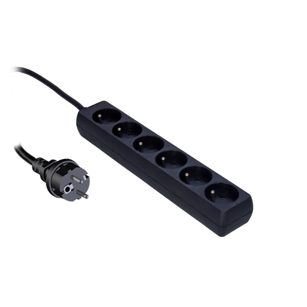 PROCAB-rental - PSC106/1.5-G - Powerstrip with child protection, 6-way - 6 german sockets, 1,5m cable