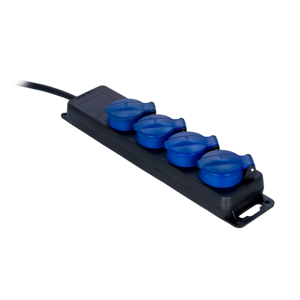 PROCAB-rental - PSI104/1.5-G - IP44 powerstrip, 4-way - 4 german sockets, ip44, 1,5m