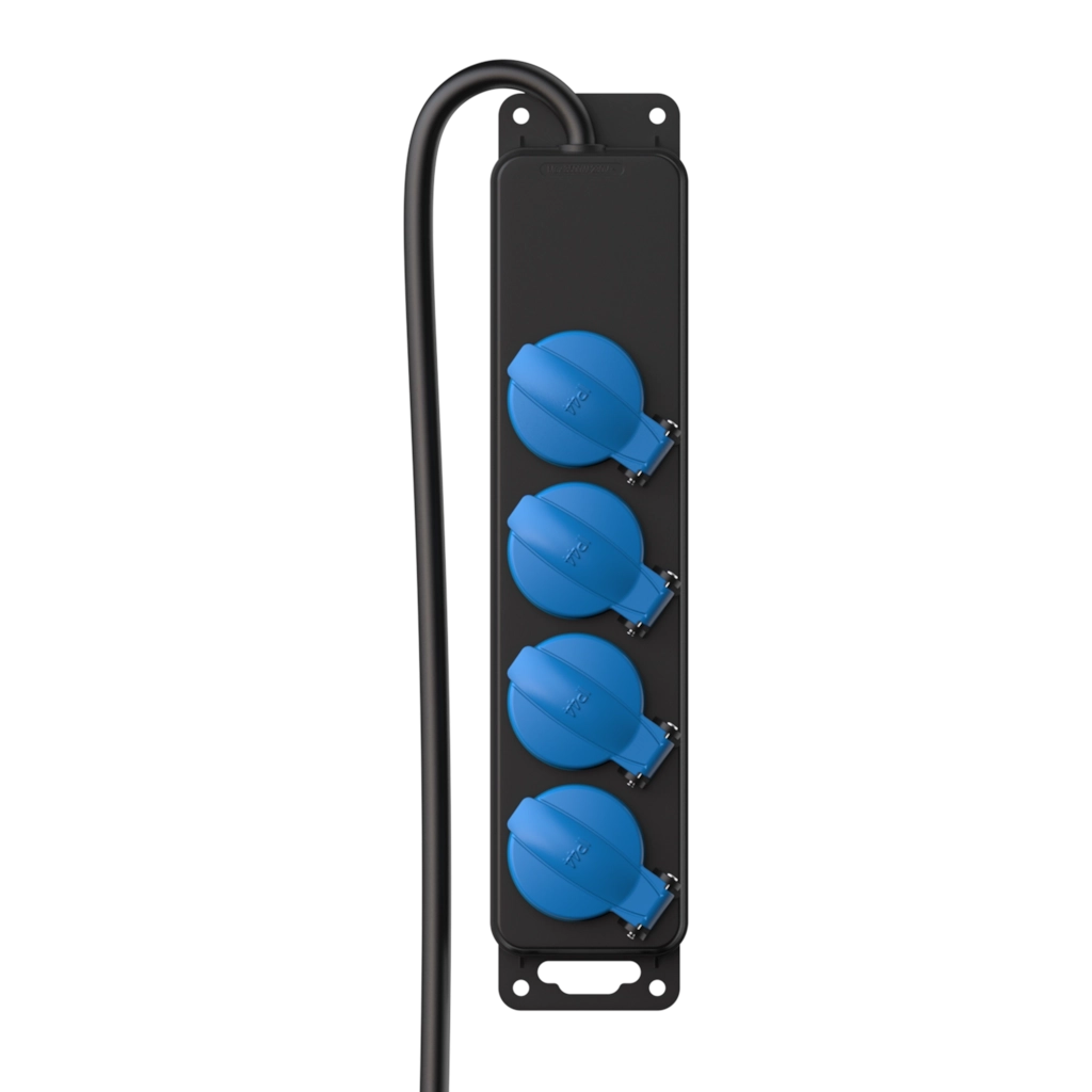 PROCAB-rental - PSI204/1.5-F - IP44 powerstrip, 4-way, 3G2.5 - 4 french sockets, ip44, 1,5m