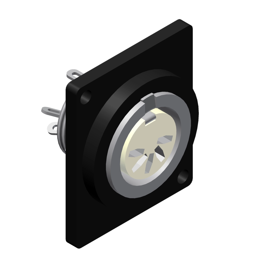 PROCAB-avit - VCD20 - Panel connector - 5-pin din female - D-size - Connector