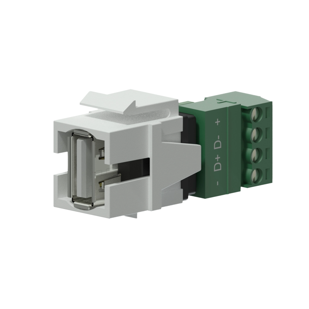 PROCAB-avit - VCK625/W - Keystone adapter - USB 2.0 A - 4-pin terminal block - White