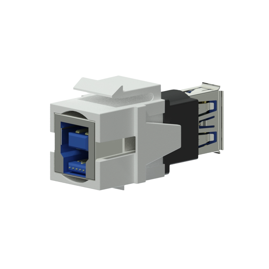 PROCAB-avit - VCK630/W - Keystone adapter - USB 3.0 A - USB 3.0 B - reversible - White