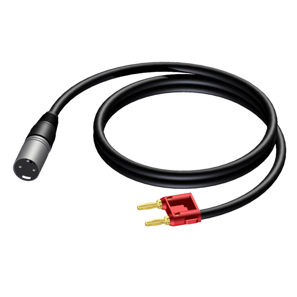 PROCAB-rental - CAB304/1.5 - loudspeaker cable - XLR male - banana - 1,5 meter