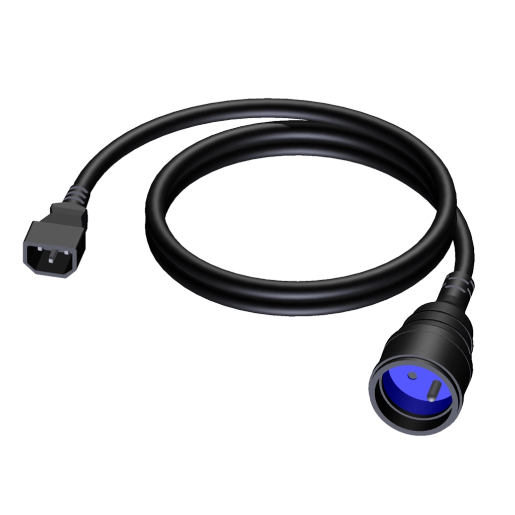 PROCAB-rental - CAB446/1.5-F - Euro power male to schuko power female - French type connector - 1,5 meter