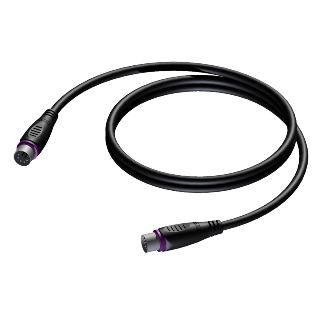 PROCAB-rental - CXM400/1-H - Midi cable - DIN 5 -DIN 5 - 1 meter - hanger