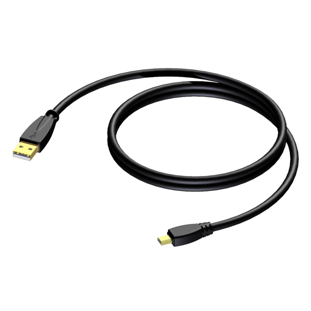 PROCAB-rental - CXU625/5-H - USB A - USB mini B - 5 meter - hanger