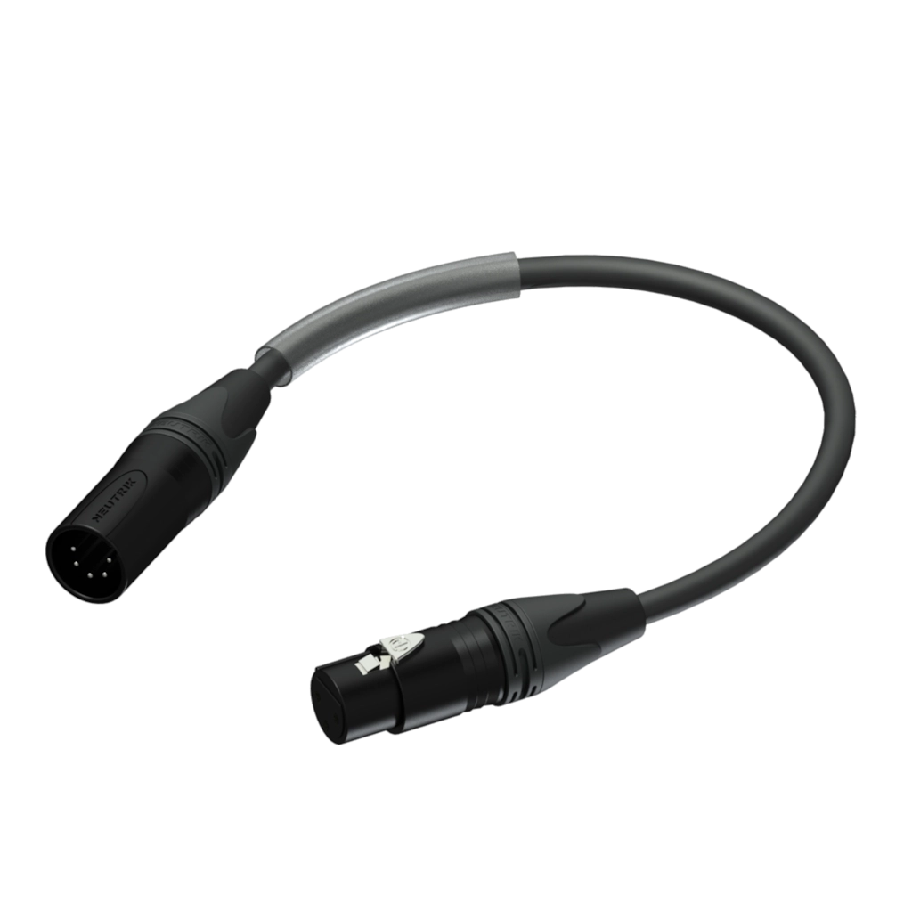 PROCAB-rental - PLP155/0.25 - DMX adapter - 5-pin XLR male - 3-pin XLR female - HighFlex™ - 0.25 meter