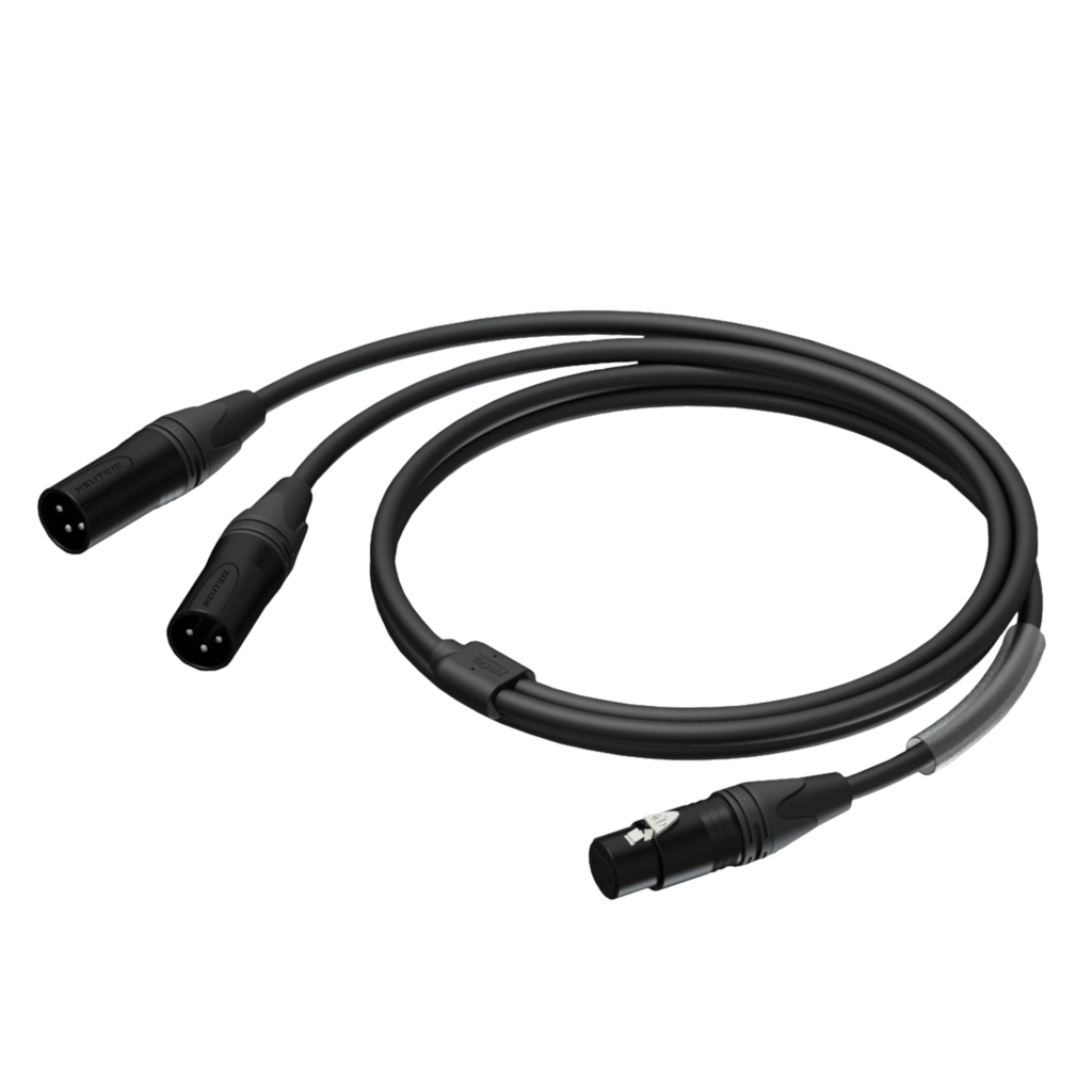 PROCAB-rental - PRA735/1.5 - XLR female - 2 x XLR male - UltraFlex™ - 1.5 meter