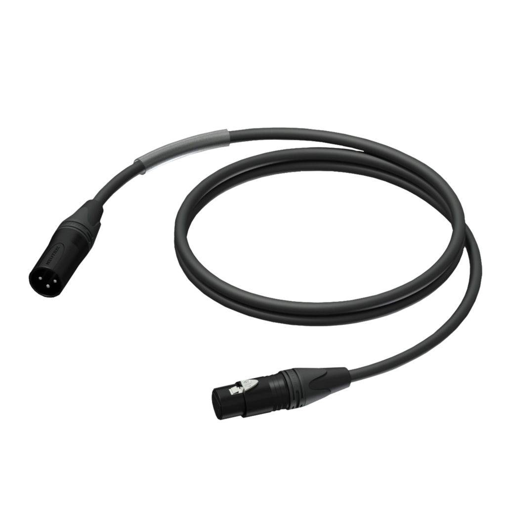 PROCAB-rental - PRD953/1 - DMX AES/ EBU cable -XLR male - XLR female - HighFlex™ - 1 meter