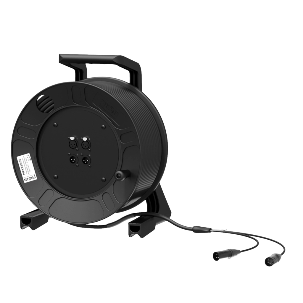PROCAB-rental - PRX222/50 - Cable reel - 2 x XLR male & female - 2 x XLR male  - 50 meter