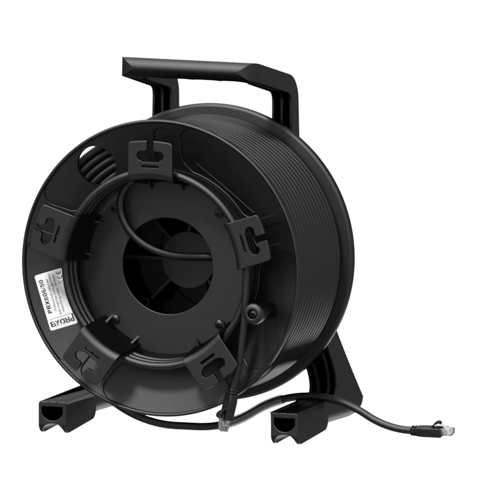 PROCAB-rental - PRX606/50 - Cable reel - networking cable - CAT6 - U/UTP - RJ45 - HighFlex™ - 50 meter with 5 meter tail