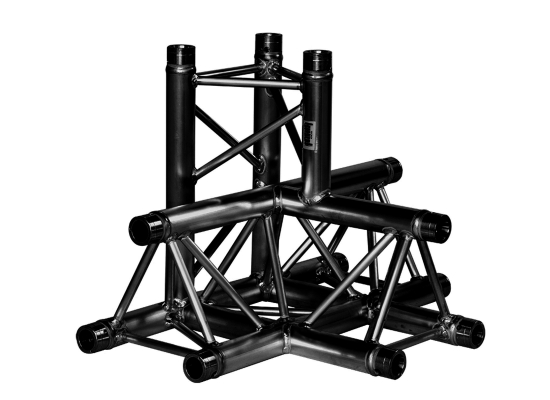 Prolyte X30D-C020 - Medium duty 4-weg hoek 90° T + vertikaal Apex Down zwart