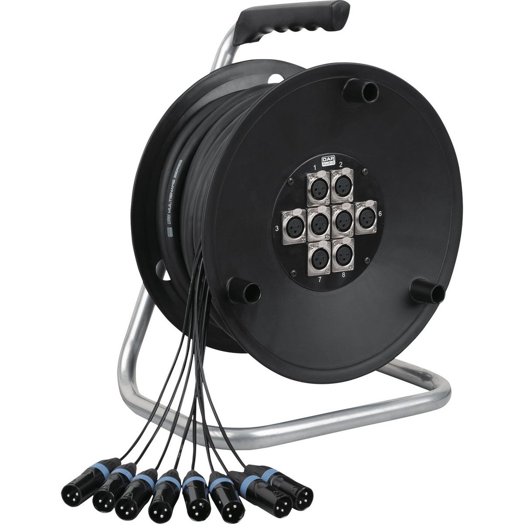 DAP Audio cable drum - XLR multicore 8 in 16m