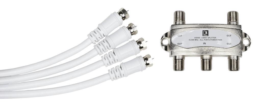 AUDAC - ASK40S - 4-Way antenna splitter kit