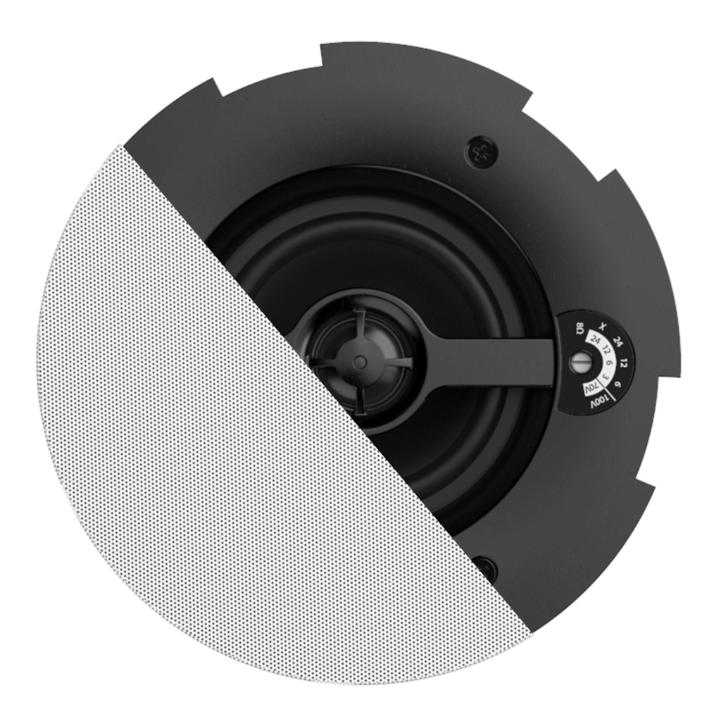 AUDAC - CALI424I/W - Safelatch™ 2-way 4" ceiling speaker with TwistFix™ grill - White version (RAL9016)