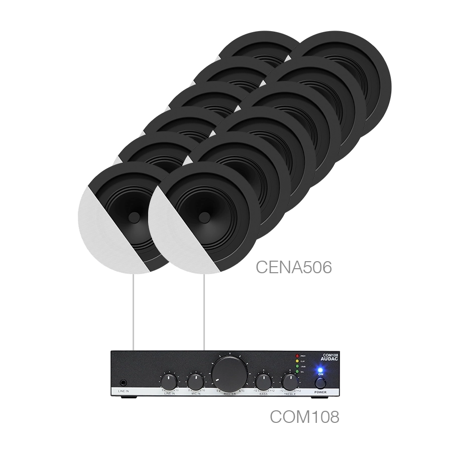 AUDAC - CANTO5.12/W - 12 x CENA506 + COM108 - White version
