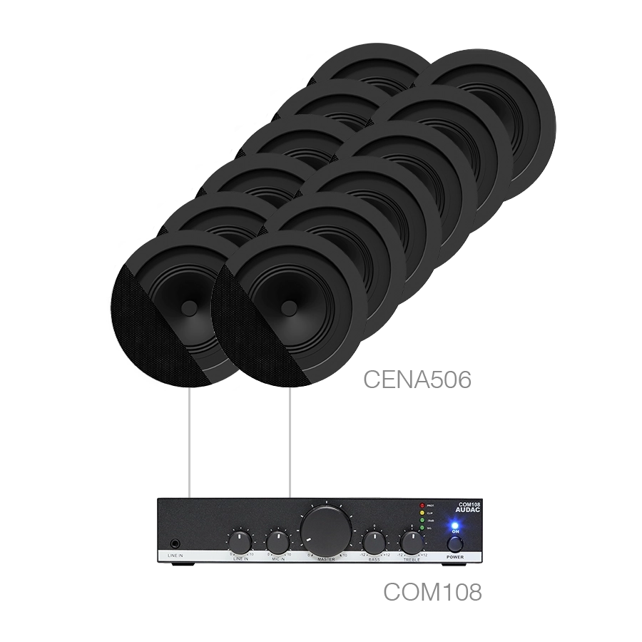 AUDAC - CANTO5.12/B - 12 x CENA506 + COM108 - Black version