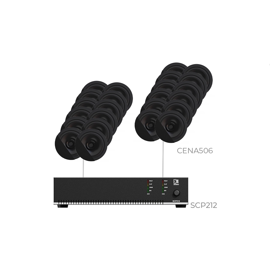 AUDAC - CANTO5.24I/B - 24 x CENA506 + SCP212 - 24 x CENA506/B + SCP212 Black