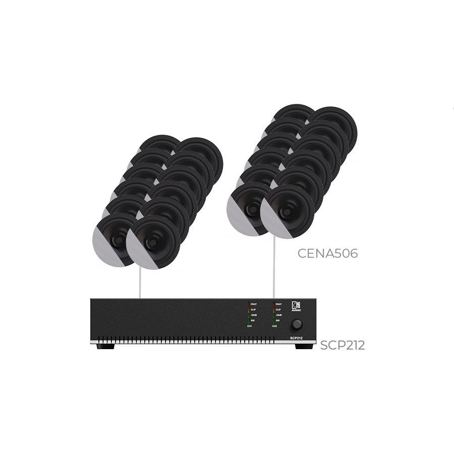AUDAC - CANTO5.24I/W - 24 x CENA506 + SCP212 - 24 x CENA506I/W + SCP212 White