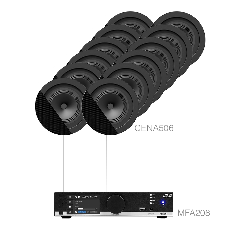 AUDAC - CENTO5.12/B - MFA208 + 12 x CENA506  - Black version