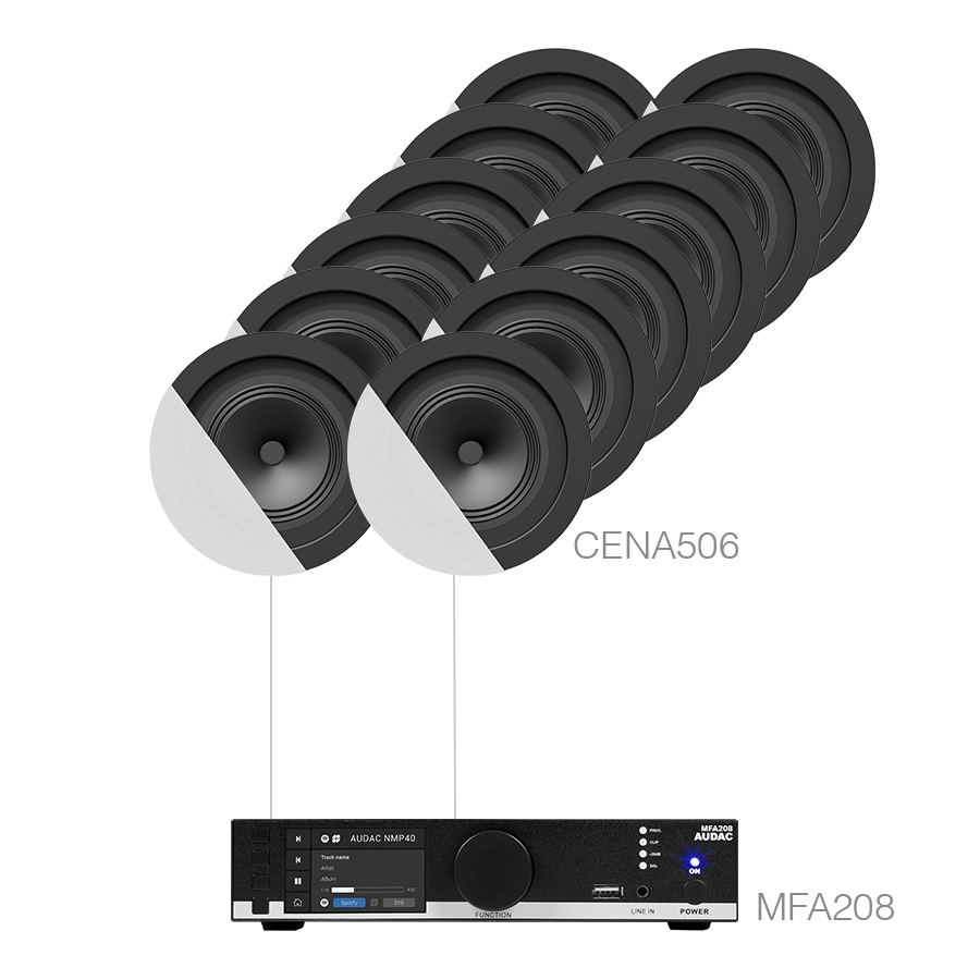 AUDAC - CENTO5.12/W - MFA208 + 12 x CENA506  - White version