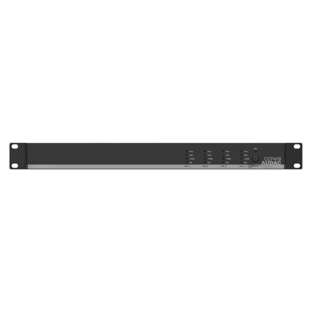 AUDAC - CEP408 - Quad channel 4 Ohm energy-efficient amplifier - 4 x 80W - 70/100V